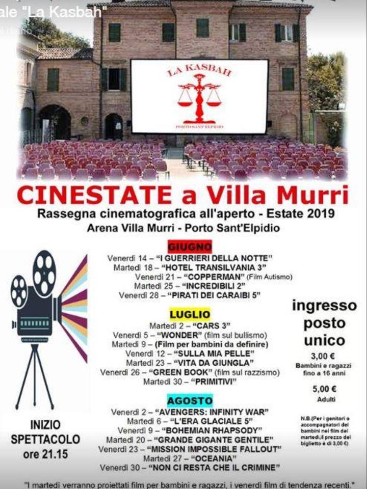 Cinestate a Villa Murri Città di Porto Sant Elpidio