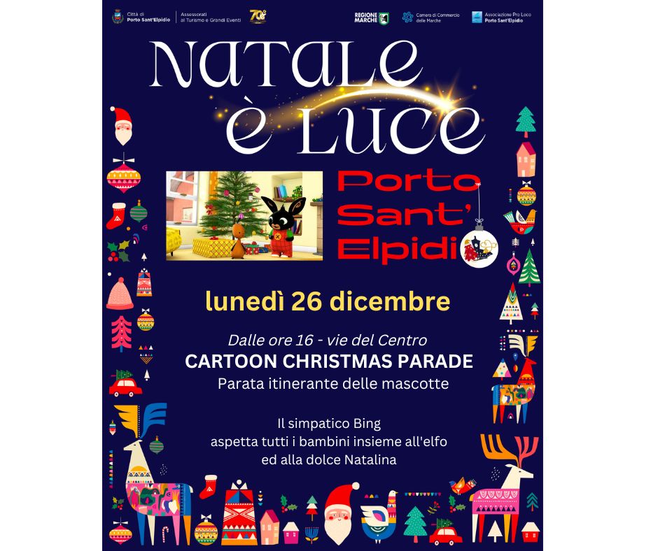 Cartoon christmas parade