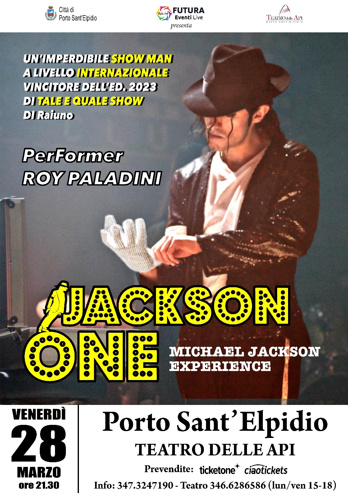 Jackson One concerto Roy Paladini omaggio a Michael Jackson