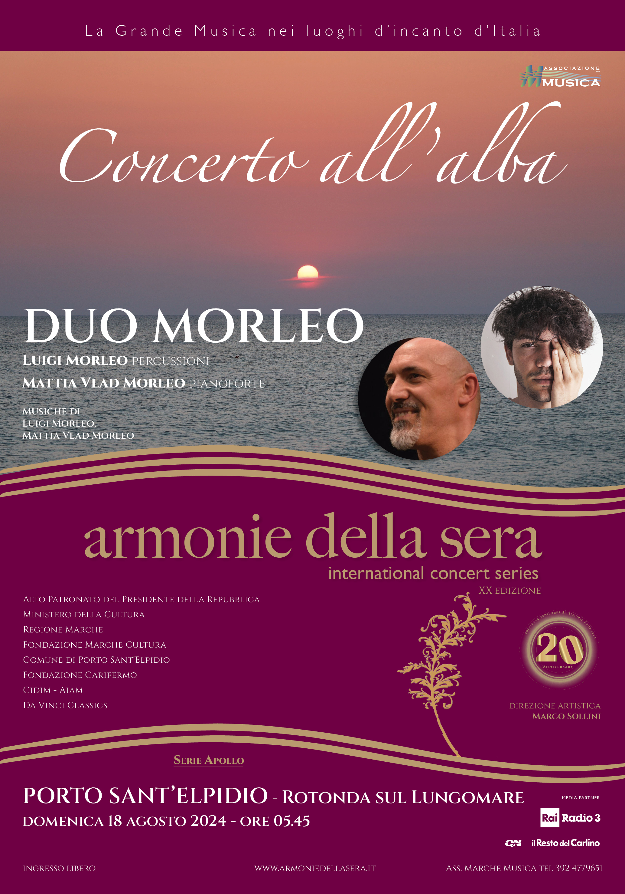 Concerto All'Alba sul mare Armonie della Sera