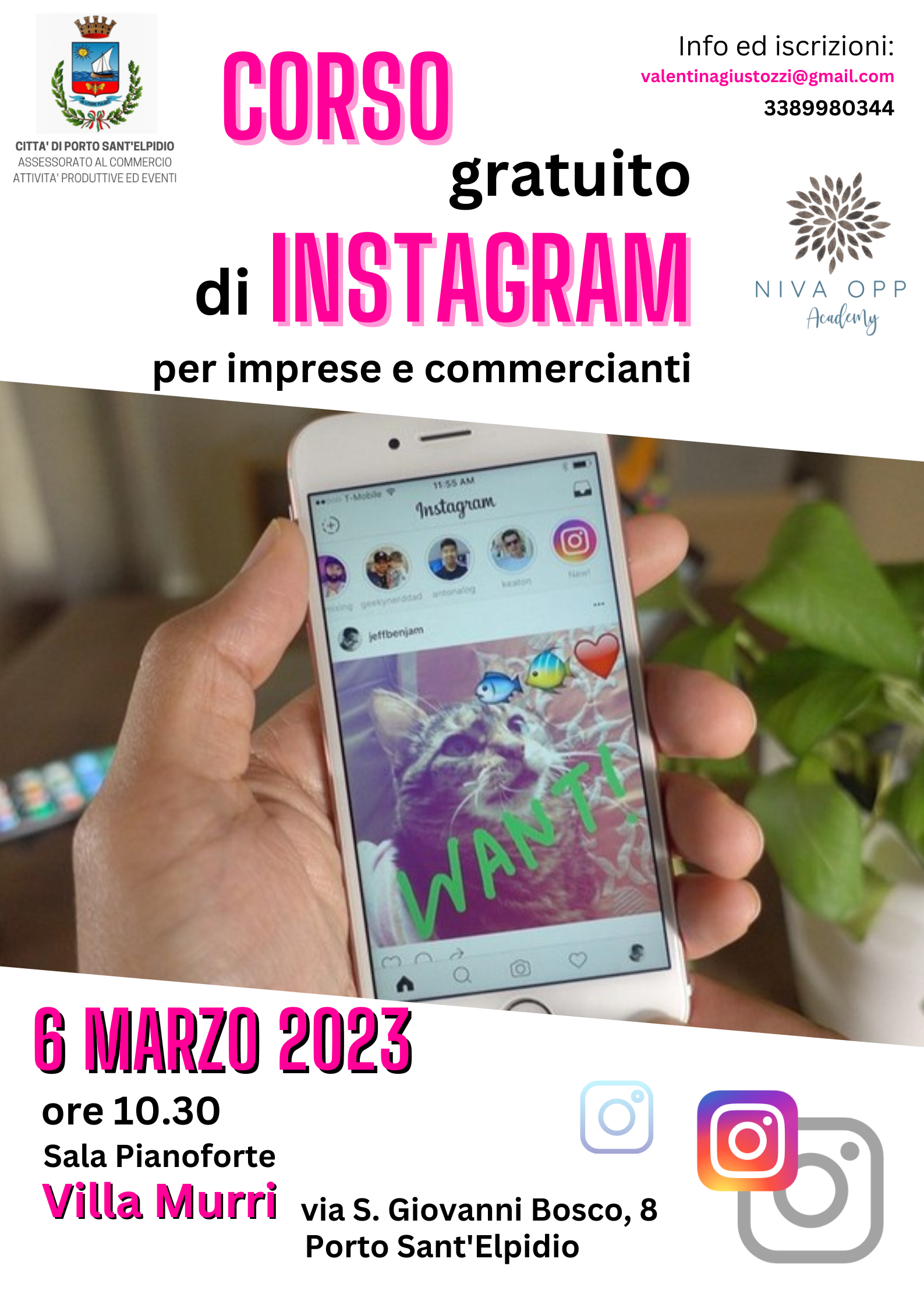 Corso di Instagram per imprese e commercianti