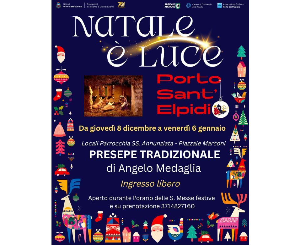Presepe tradizonale di angelo medaglia